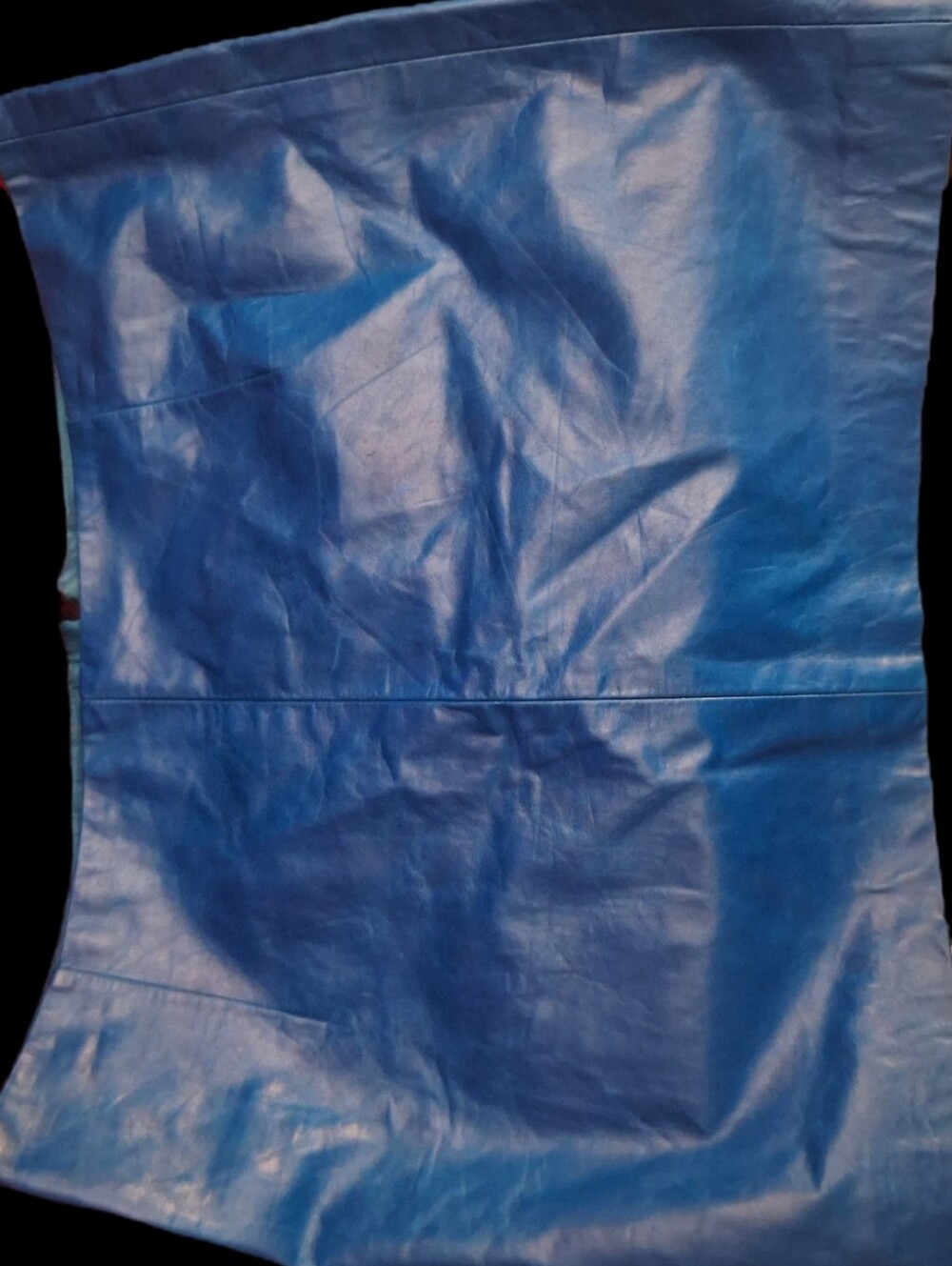 Vintage Blue Faux Leather Skirt